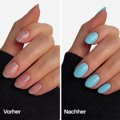 Azure Nail Pen : Vorher / Nachher auf den Nägeln
