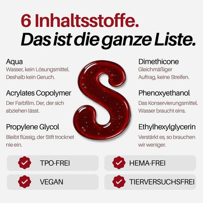 Cherry Nail Pen : 6 Inhaltsstoffe, das ist die ganze Liste
