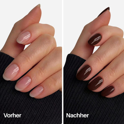 Chocolate Nail Pen : Vorher / Nachher auf den Nägeln