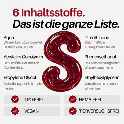 Raspberry Nail Pen : 6 Inhaltsstoffe, das ist die ganze Liste
