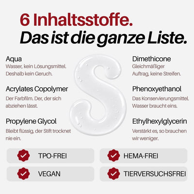 Snow Nail Pen : 6 Inhaltsstoffe, das ist die ganze Liste