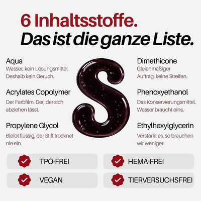 Night Nail Pen : 6 Inhaltsstoffe, das ist die ganze Liste