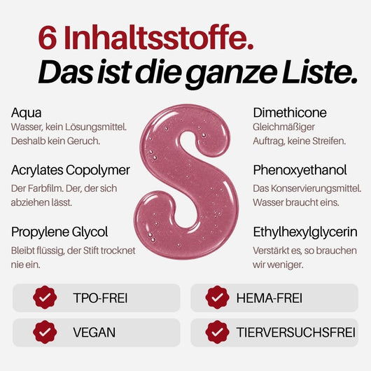 Pastel Nail Pen : 6 Inhaltsstoffe, das ist die ganze Liste
