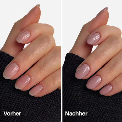 Rosaline Nail Pen : Vorher / Nachher auf den Nägeln