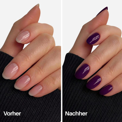 Violet Nail Pen : Vorher / Nachher auf den Nägeln